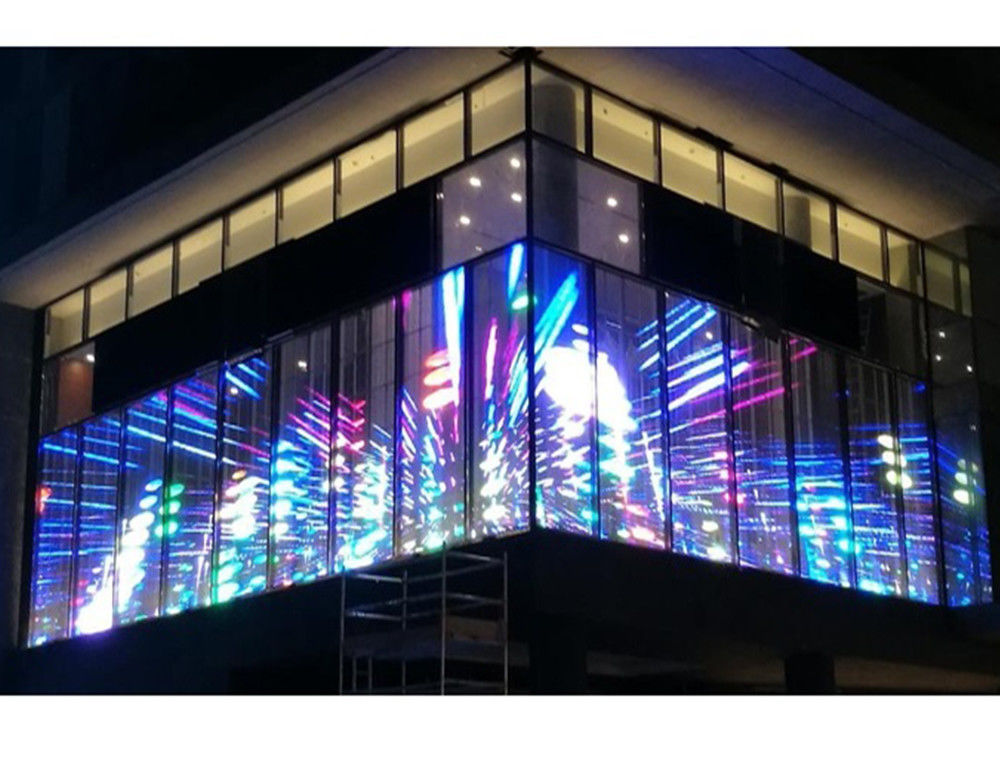 P2.6-5.2 HD شاشة عرض LED شفافة 2500 نيتس تثبيت معلق