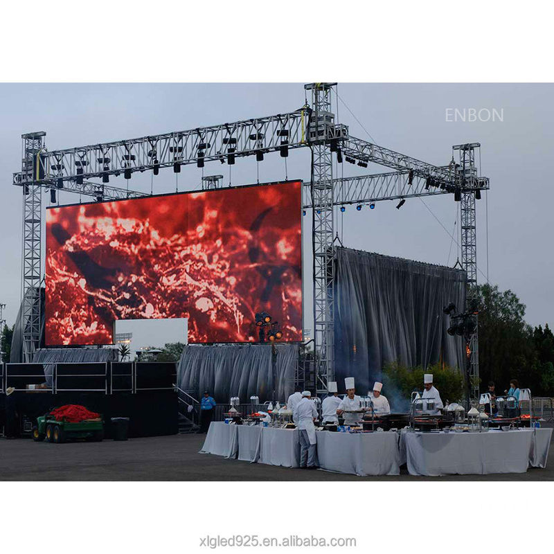 العرض الخارجي للمرحلة الإيجارية LED P2.97mm IP65 مضاد للماء 5000cd / sqm