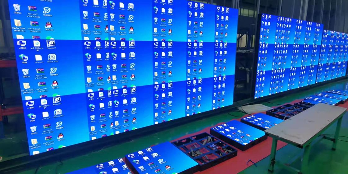 لوحة شاشة حائط LED متعددة الألوان داخلية P3.91 P5.95 تركيب ثابت