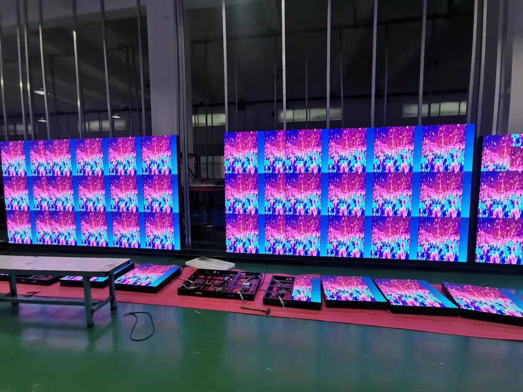 لوحة شاشة حائط LED متعددة الألوان داخلية P3.91 P5.95 تركيب ثابت