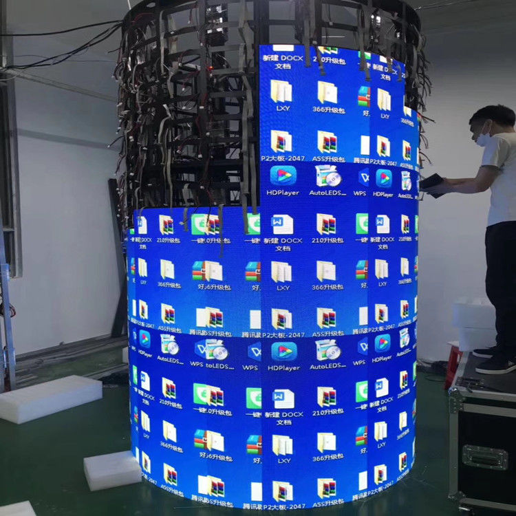شاشة عرض LED خفيفة الوزن مرنة الحائط الشاشة متعددة الألوان 2mm مساحة البكسل