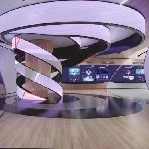 شاشة عرض LED دائرية رقيقة مرنة P1.8 P2 P2.5 P3 ملونة بالكامل